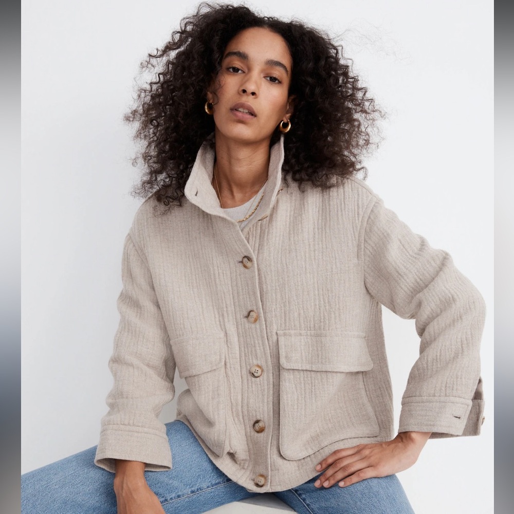 Madewell Beige Textured Jacket
